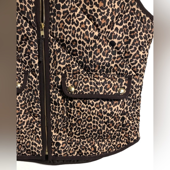 J. Crew Leopard Puffer Vest - Picture 3 of 5